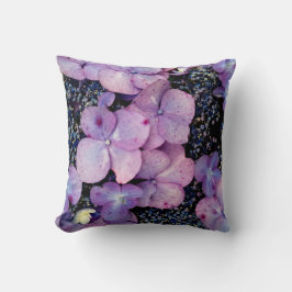 Paarse Hydrangea Flowers-SQUARE PILLOW Kussen