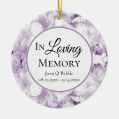 Paarse Hydrangea Flowers Waterverf Memorial Keramisch Ornament (Voorkant)