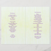 Paarse Hydrangea Folded Wedding Program Sjabloon (Achterkant)