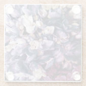 Paarse Hydrangea Glazen Onderzetter (Achterkant)