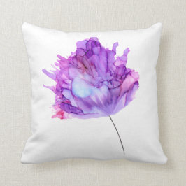 ! Paarse hydrangea handbeschilderd floraal Kussen