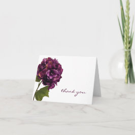 Paarse Hydrangea hortensia - bloemen dank u nota Bedankkaart