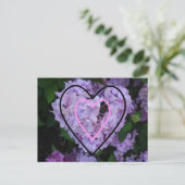 Paarse Hydrangea in Harten DIY Briefkaart (Staand voorkant)