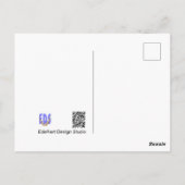 Paarse Hydrangea in Harten DIY Briefkaart (Achterkant)