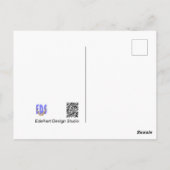 Paarse hydrangea in het hart Haal snel Briefkaart (Achterkant)