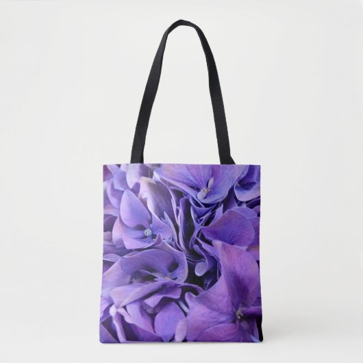 Paarse Hydrangea Klassieke Canvas tas (Voorkant)