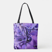 Paarse Hydrangea Klassieke Canvas tas (Achterkant)