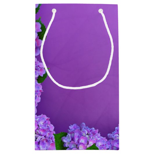 Paarse Hydrangea Klein Cadeauzakje (Achterkant)