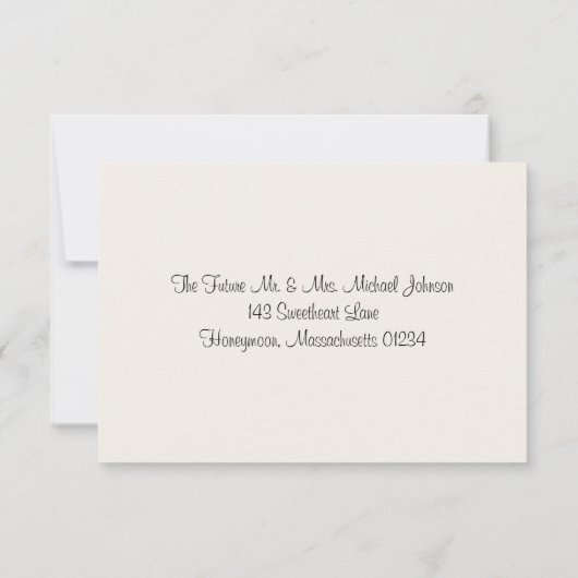 Paarse Hydrangea & Mason Jar Huwelijksreactie RSVP Kaartje (Achterkant)