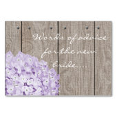 Paarse Hydrangea Mason Jar Woorden van advies Kaart (Achterkant)