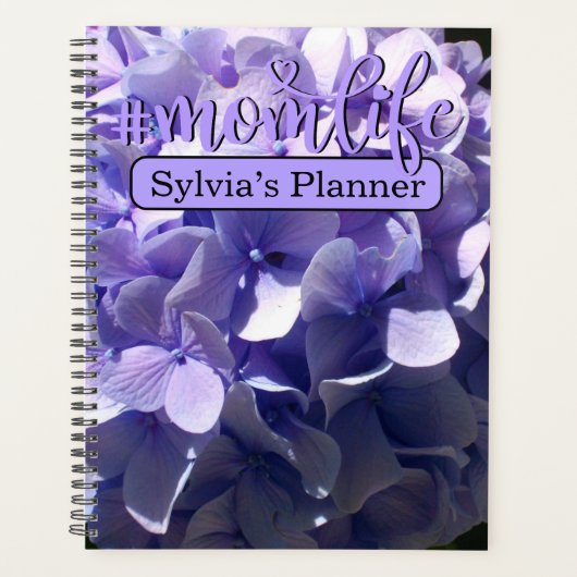 Paarse Hydrangea #momlife Planner (Voorkant)