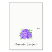 Paarse Hydrangea Naam Maaltijdoptie Plaatskaarten Kaart (Voorkant)