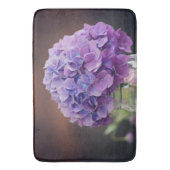 Paarse hydrangea op foto van Mason Jar Badmat (Voorkant Verticaal)