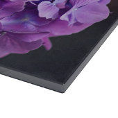 Paarse hydrangea op foto van Mason Jar Snijplank (Hoek)