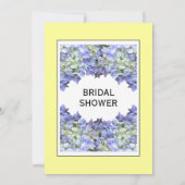 Paarse Hydrangea op Geel Vrijgezellenfeest Kaart (Achterkant)