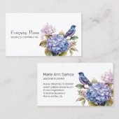 Paarse Hydrangea Opvallen met Charm Visitekaartje (Voorkant / Achterkant)