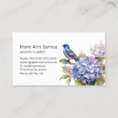 Paarse Hydrangea Opvallen met Charm Visitekaartje (Achterkant)