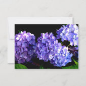Paarse hydrangea paarse bloem Bewaar datum Save The Date (Achterkant)