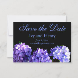 Paarse hydrangea paarse bloem Bewaar datum Save The Date