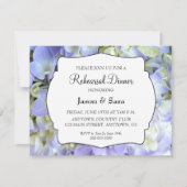 Paarse Hydrangea repetitie diner Kaart (Voorkant)