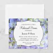 Paarse Hydrangea repetitie diner Kaart (Voorkant / Achterkant)