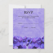 Paarse hydrangea RSVP-responskaarten RSVP Kaartje (Voorkant)