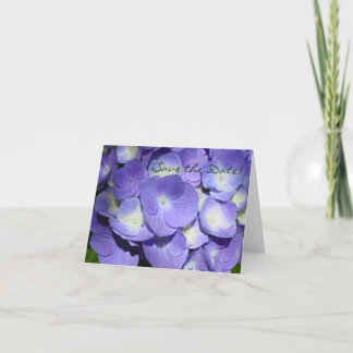 Paarse Hydrangea Save the Date Kaart