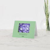 Paarse Hydrangea Save the Date Kaart (Achterkant)
