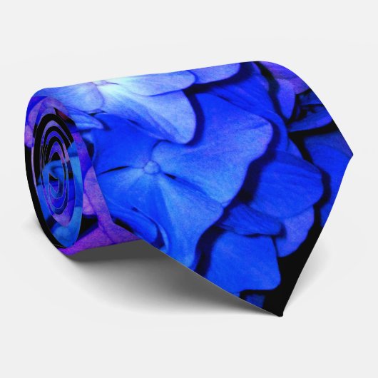 Paarse Hydrangea Stropdas (Opgerold)