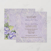 Paarse hydrangea Swirl - Bridal Shower Invitation Kaart (Voorkant / Achterkant)
