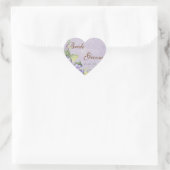 Paarse Hydrangea Swirl - Wedding of Sticker (Tas)