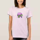 Paarse Hydrangea T-shirt (Voorkant)