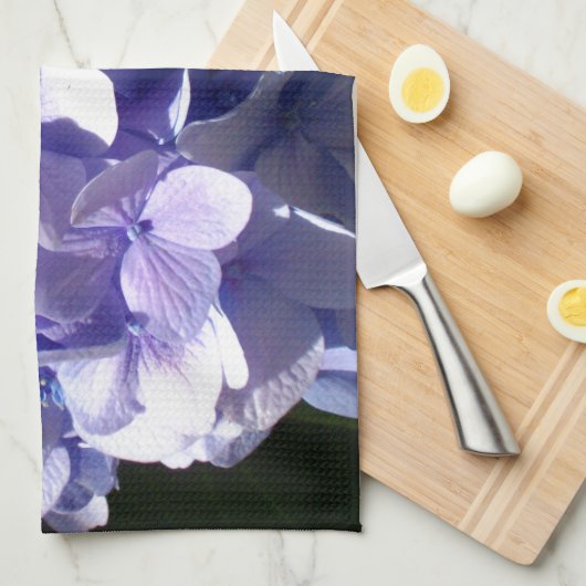 Paarse Hydrangea Theedoek (Quarter Fold)