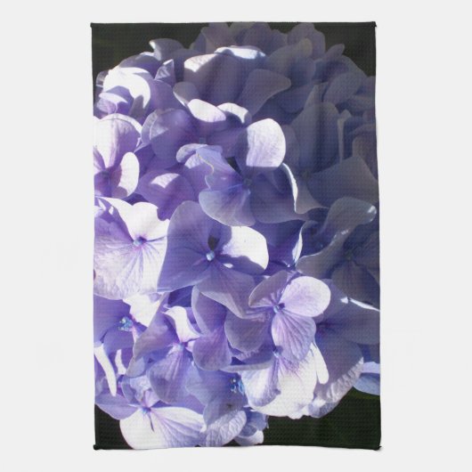 Paarse Hydrangea Theedoek (Verticaal)