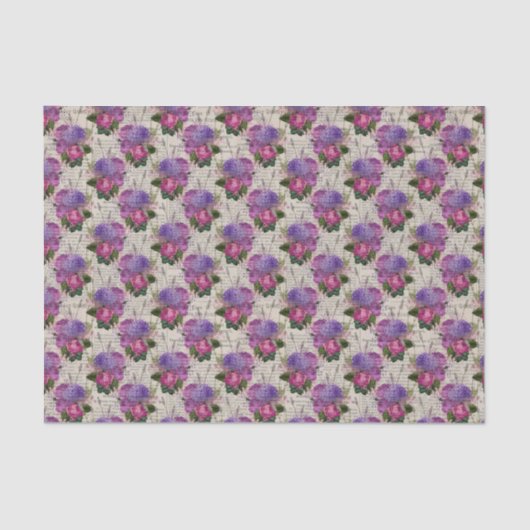 Paarse Hydrangea Tissuepapier (Voorkant)