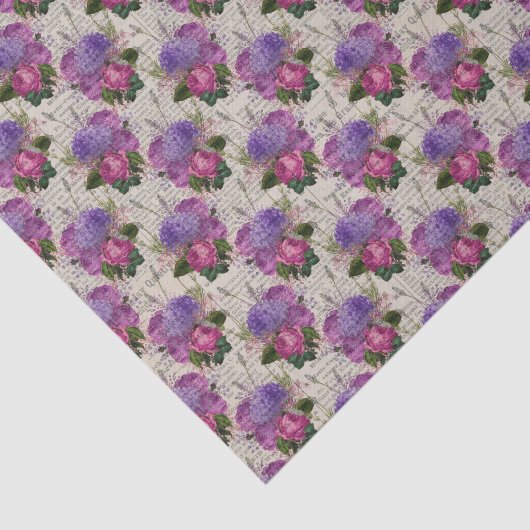 Paarse Hydrangea Tissuepapier (Detail)