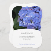 Paarse Hydrangea Trouw 'Save the Date'  Kaart (Voorkant / Achterkant)
