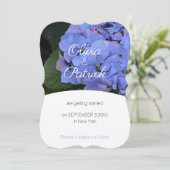 Paarse Hydrangea Trouw 'Save the Date'  Kaart (Staand voorkant)