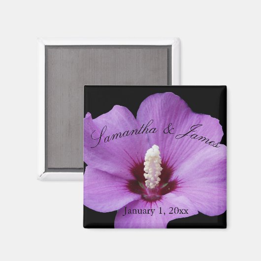 Paarse Hydrangea Up Close Wedding Magneet (Voorkant / Achterkant)