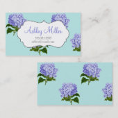 Paarse Hydrangea Visitekaartjes (Voorkant / Achterkant)