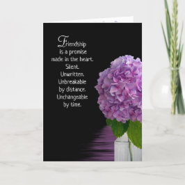 Paarse Hydrangea voor vrienden Hartelijk dank Kaart
