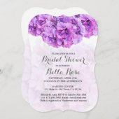 Paarse hydrangea vrijgezellenfeest nodigt hydrange kaart (Voorkant / Achterkant)