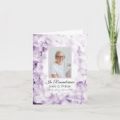 Paarse Hydrangea Waterverf Begrafenissympathie Bedankkaart (Voorkant)