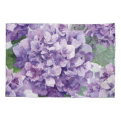 Paarse Hydrangea Waterverf Bloemige Lavendel Bloei Kussensloop (Achterkant)