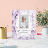 Paarse Hydrangea Waterverf Viering van het Leven Acryl Bord (Huwelijk)