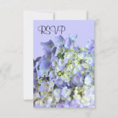 Paarse Hydrangea Wedding RSVP Kaartje (Achterkant)