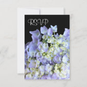 Paarse Hydrangea Wedding RSVP Kaartje (Achterkant)