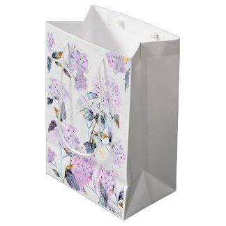 Paarse Hydrangea Weefselpapier in Waterverf Medium Cadeauzakje