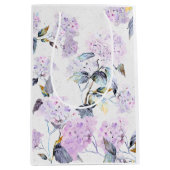 Paarse Hydrangea Weefselpapier in Waterverf Medium Cadeauzakje (Voorkant)
