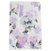 Paarse Hydrangea Weefselpapier in Waterverf Medium Cadeauzakje (Achterkant)